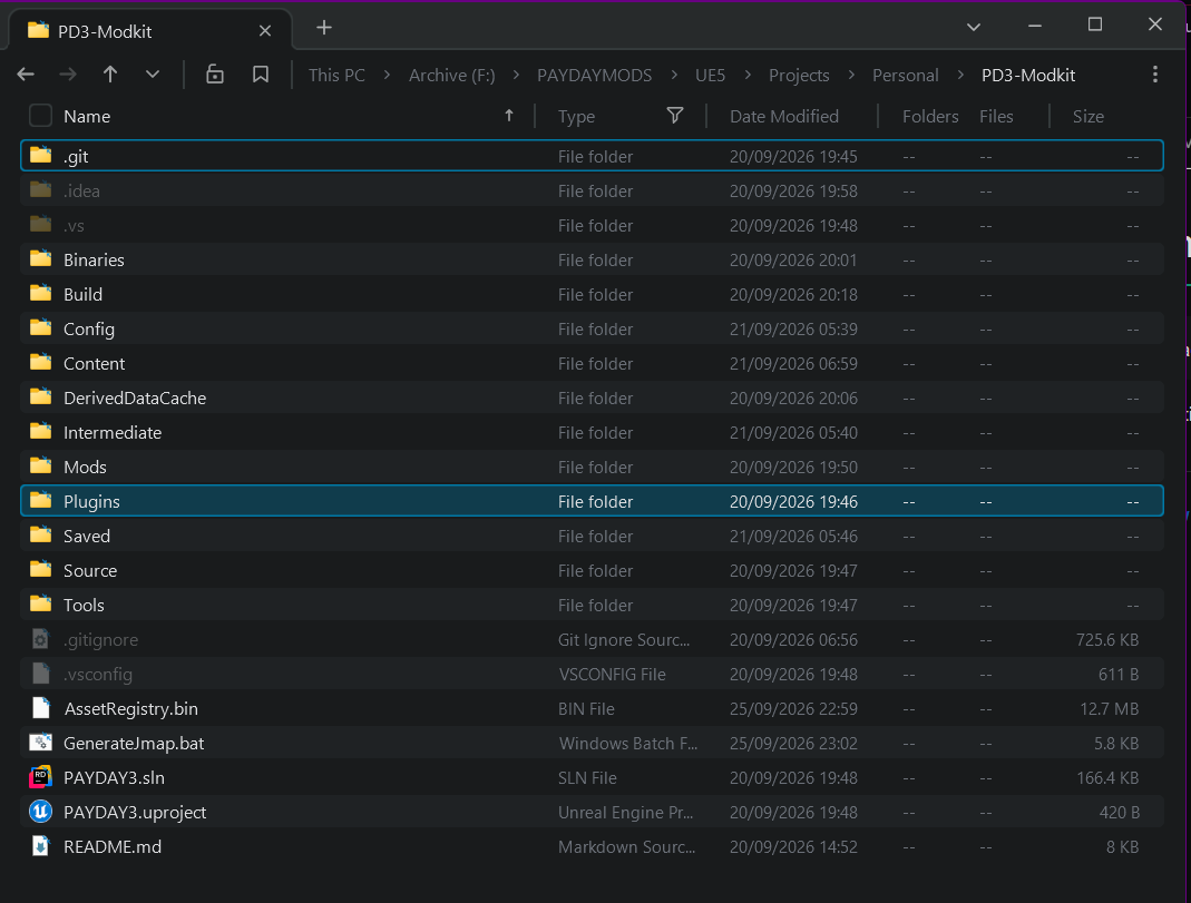 PAYDAY 3 modkit root folder
