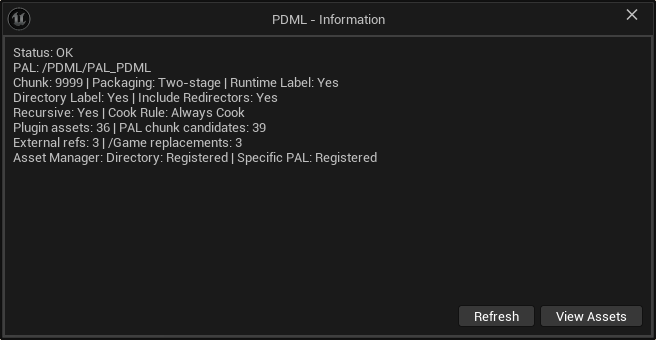 PDML information window